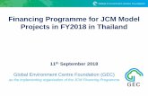 Financing Programme for JCM Model Projects in …gec.jp/jcm/2018seminar_bangkok/materials/2-3_GEC.pdfGlobal Environment Centre Foundation (GEC) as the implementing organization of