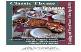 Classic Thyme Cooking School 710 South Ave. West, Westfield, … · Classic Thyme Cooking School 710 South Ave. West, Westfield, NJ 908-232-5445 ‘Mommy and Me’ with Jackie Leischner
