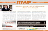 Sustainability professionals: Who are they? › PDF › IIMP-Newsletter-2018-August.pdf · Sustainability professionals: Who are they? By Sandra Pedro, CMMP Continues from page 1