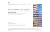 Classical Decomposition of Markowitz Portfolio Selection€¦ · Portfolio optimization and diversi cation have played a pivotal role in the understanding of nancial markets and the