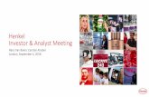 Henkel Investor & Analyst Meeting London...Sep 04, 2018  · Henkel Investor & Analyst Meeting September 4, 2018 2 This information contains forward-looking statements which are based
