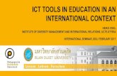 ICT TOOLS IN EDUCATION IN AN INTERNATIONAL CONTEXT€¦ · ICT Tools in education in an international context – Example on Bachelor level . ITC Course • Course for international