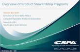 Overview of Consumer Product Industry Product Stewardship ...theic2.org › article › download-pdf › file_name › 3_28Webinar6Bennett.… · •Design products, labels, and educational
