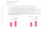 DateTix Group revenue up 43% quarter-on-quarter …2017/01/25  · DateTix Group Ltd (ASX:DTX) 25 January 2017 DateTix Group revenue up 43% quarter-on-quarter Revenue of $484,000 for