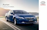 Luxury in motion. - Toyota › static › vehicles › aurion › content › pdf › … · There’s nothing quite so important as the safety of everyone on board. Even on the shortest