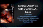 Source Analysis with Fermi LAT Data · Aous Abdo Source Analysis with Fermi LAT Data xmlModelEditor.py Reads a Fermi xml model ﬁle and creates a subset of the given ﬁle around