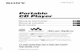Portable CD Player - Darty · * No reproduzca un CD-ROM en un reproductor de CD de audio. Manual del usuario de SonicStage (1) Sistema de altavoces activos (1) (suministrado únicamente