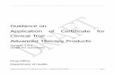 Guidance on Application of Certificate for Clinical Trial — Advanced Therapy Products › eps › do › en › doc › atp_guidance › ... · 2020-01-14 · Guidance on Application