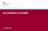 Air pollution & health - Tees Valley Nature Partnership€¦ · Guiding principles • Consider overall harm from all air pollutants and tackle pollutants together . Title: Presentation-standard