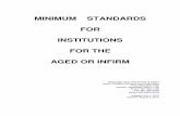 MINIMUM STANDARDS FOR INSTITUTIONS FOR THE AGED OR … · CHAPTER 45 MINIMUM STANDARDS FOR INSTITUTIONS FOR THE AGED OR INFIRM PART I GENERAL NURSING HOMES 100 LEGAL AUTHORITY 100.01