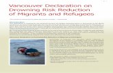 3 Vancouver Declaration on Drowning Risk Reduction of ...3 Tarrtháil / Lifesaving - Irish Water Safety Vancouver Declaration on Drowning Risk Reduction of Migrants and Refugees “The