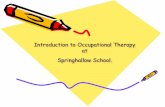 Introduction to Occupational Therapy at Springhallow School. · Occupational therapists use a number of approaches to enable children and young people with ASD to participate in everyday