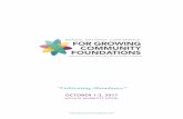 ANNUAL NATIONAL CONFERENCE FOR GROWING …files.constantcontact.com › 14999a17201 › 3799fb1f-1a7...2017 Annual National Conference for Growing Community Foundations 5.7% Admin