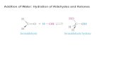 Addition of Water: Hydration of Aldehydes and Ketonesemployees.oneonta.edu › odagomo › Chapter_9_Part_2.pdfAldehydes are more easily oxidized than ketones. Oxidation of an aldehyde