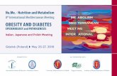 8th International Mediterranean Meeting OBESITY AND DIABETES€¦ · Nu.Me. - Nutrition and Metabolism 8th International Mediterranean Meeting OBESITY AND DIABETES EPIDEMIOLOGY and