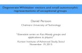 Degenerate Whittaker vectors and small automorphic ... khlee/Conferences... Degenerate Whittaker vectors