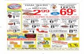 PRETTY LADY GRAPES LB. KARNS SUPER SUMMER STEAK SALE · towels • 12 dbl. or 24 reg. rolls bath tissue 199 lb. 129 lb. 399 bag 3 for marcal $ 10 small steps paper products 10 for