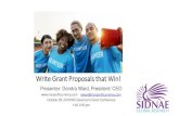 Write Grant Proposals that Win! - Maryland 2018/Write Grant Proposals … · Write Grant Proposals that Win! Presenter: Dondra Ward, ... •Gain new skills in writing, prospect research,