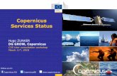 Copernicus Services Status · 2019-07-25 · Copernicus EU CopernicusEU Follow us on: Space Copernicus Services Status Hugo ZUNKER DG GROW, Copernicus C3S User consultation workshop
