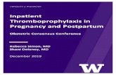 Inpatient Thromboprophylaxis in Pregnancy and Postpartum€¦ · in the United States. Table 2. Modified Padua Risk Assessment Model for Pregnancy** Previous venous thromboembolism