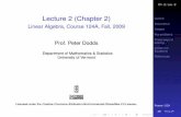 Lecture 2 (Chapter 2) - Linear Algebra, Course 124A, Fall ... › ... › 2009-08UVM-124 › docs › 2009-08UVM-124chapt… · Ch. 2: Lec. 2 Outline Importance Usages Key problems