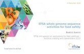 EFSA whole genome sequence activities for food safety › sites › default › files... · EFSA whole genome sequence activities for food safety Beatriz Guerra ... use the data generated
