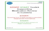 STOPP START Toolkit Supporting Medication Review in Cumbria · medications and seek specialist advice or for other medications follow British National Formulary (BNF), Summary of