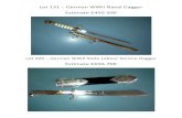 Lot 131 – German WWII Naval Dagger Estimate £450-500antiques2go.co.uk/Daggers.pdf · Lot 131 – German WWII Naval Dagger Estimate £450-500 Lot 229 – German WWII State Labour