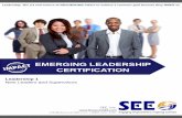 EMERGING LEADERSHIP CERTIFICATION · WBE/WOSB Certification # WOSB181473 GSA Schedule Contract Number: 47QREA18D0009 S Chapter Corporation-State of North Carolina –May 1, 2018 S