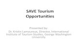 SAVE Tourism Opportunities - George Washington University › ~iits › unwto › SAVE_unwto.pdf · 2011-10-05 · – 24% interested in taking a volunteer or service-based vacation.