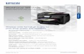 SPECIFICATION SHEET WorkForce WF-7720=/9535e4c3-72… · Scan Features 6Scan to PC, Scan to Cloud (including email), Memory Device, Password Protected PDFs, email (SSL) Fax Black-and-white