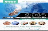 TOTAL IMMERSION PROGRAM COURSE AGENDA · 2018-06-20 · TOTAL IMMERSION PROGRAM COURSE AGENDA WE THANK OUR MAJOR SPONSORS. 02 8001 6522 info@breakthroughwithboss.com 2 ... The recipient