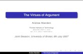 The Virtues of Argument - Florida Institute of Technologymy.fit.edu › ~aberdein › VirtueBmr.pdf · the teaching virtues: the social virtues of being communicative, including intellectual