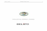BEL O P · 2013-08-02 · vol. 12 - no. 16 belmopan, august 2, 2013 1 . intellectual property journal . p. bel o belize intellectual property office