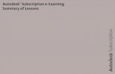 Autodesk Subscription e-Learning Summary of Lessons€¦ · Autodesk® Subscription e-Learning Summary of Lessons. 2 ... a chance to prove your knowledge with an interactive exercise,