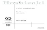 Hoshizaki › docs › manuals › KM-600MAH_pts.pdf · Hoshizaki “A Superior Degree of Reliability” Model KM-600MAH Modular Crescent Cuber Hoshizaki America, Inc. Number: 71288