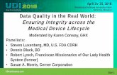 Data Quality in the Real World: Ensuring Integrity across ...€¦ · Slide 1 Data Quality in the Real World: Ensuring Integrity across the . Medical Device Lifecycle. Moderated by