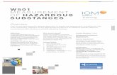 W501 MEASUREMENT HAZARDOUS SUBSTANCES Training … › media › 106250 › W501 Brochure.pdf · Certificate and an accredited course by the British Occupational Hygiene Society (BOHS).