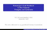 Ramanujan's Lost Notebook in Five Volumes Thoughts and Commentsmfulmek/slc81/images/ga.pdf · 2020-03-22 · Ramanujan's Lost Notebook in Five Volumes Thoughts and Comments SLC (KrattenthalerFest)