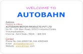 WELCOME TO AUTOBAHN - ABMPPLabmppl.com › css › images › AUTOBAHN_PRESENTATION.pdf · 2018-12-02 · WELCOME TO AUTOBAHN Address Factory & Office AUTOBAHN MOTOR PRODUCTS PVT