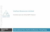 Arafura Resources Limited › ... · 2017-11-09 · Overview Arafura Resources Limited (ASX:ARU) November 2017 7 Secure Supplier of NdPr to Permanent Magnets Used in Clean Energy