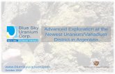 Advanced Exploration at the Newest Uranium/Vanadium District in Argentina · 2019-10-23 · affected by environmental, permitting, legal, title, taxation, sociopolitical, marketing,