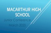 Macarthur high school · 2020-03-18 · macarthur high school junior conference march 2020. regular admission colleges have a set deadline rolling admissions first come, first serve