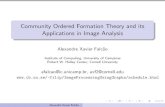 Community Ordered Formation Theory and its Applications in ...filip/ImageProcessingUsingGraphs/LectureNotes/upp… · Community Ordered Formation Theory and its Applications in Image