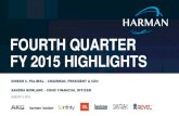 FOURTH QUARTER FY 2015 HIGHLIGHTScms.ipressroom.com.s3.amazonaws.com/214/files/20157/...FOURTH QUARTER FY 2015 HIGHLIGHTS DINESH C. PALIWAL – CHAIRMAN, PRESIDENT & CEO SANDRA ROWLAND