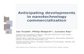 Anticipating developments in nanotechnology …stip.gatech.edu › wp-content › uploads › 2010 › 09 › ...Anticipating developments in nanotechnology commercialization Jan Youtie