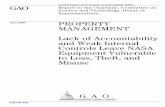 GAO-07-432 Property Management: Lack of Accountability and ... · PROPERTY MANAGEMENT Lack of Accountability and Weak Internal Controls Leave NASA Equipment Vulnerable to Loss, Theft,