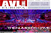 THE NUMBERS GAME - WordPress.com › 2016 › 07 › avl-eu-2016jul1.pdf · 2016 Eurovision Song Contest (ESC) staged in the Globe Arena, Stockholm. Fredrik Jonsson, a freelance LD