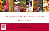 Setting Yourself Apart in a Farmersâ€™ Market ... Setting Yourself Apart in a Farmersâ€™ Market March