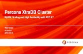 Percona XtraDB Cluster · Percona XtraDB Cluster Percona XtraDB Cluster is based on Percona Server running with the XtraDB storage engine. It uses the Galera library, which is an